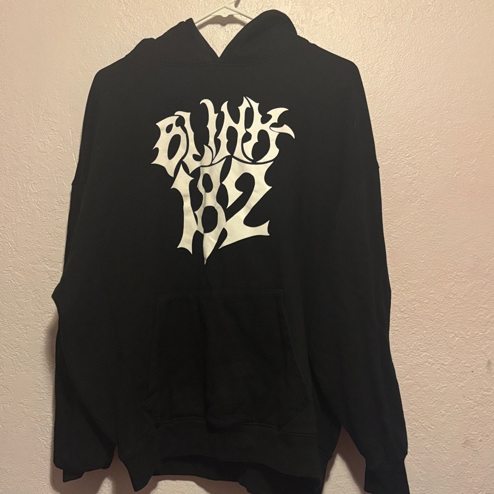 Boohoo Black Hoodie with White Graphic Kourtney Kardashian